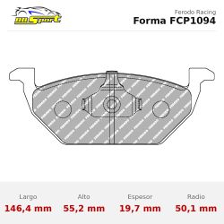 Set pastillas Ferodo Racing FCP1094 eje delantero para Seat Altea/Cordoba…, Audi A1 8X/A2… y Porsche Panamera 970