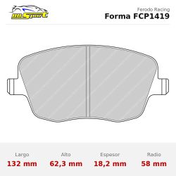 Set pastillas Ferodo Racing FCP1419 eje delantero para Seat Cordoba/Ibiza 6J/Ibiza 6L y Volkswagen Polo 9N