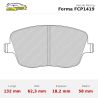 Set pastillas Ferodo Racing FCP1419 eje delantero para Seat Cordoba/Ibiza 6J/Ibiza 6L y Volkswagen Polo 9N