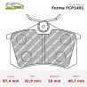 Set pastillas Ferodo Racing FCP1491 eje trasero para Audi A1 8X/A2…, Citroën C3 II/C3 Picasso… y Peugeot 207/208