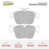 Ferodo FCP5357H – forma FCP5357, medidas