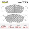 Set pastillas Ferodo Racing FCP876 eje delantero para Peugeot 106/306/Enterprise y Citroën Saxo/Xsara