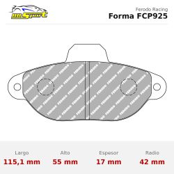 Set pastillas Ferodo Racing FCP925 eje delantero para Lancia Y/Y10