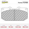 Set pastillas Ferodo Racing FCP986 eje delantero para Nissan 200 SX S14… y Subaru Impreza GC MK1…