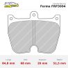 Set pastillas Ferodo Racing FRP3004 para pinzas Alcon y Brembo