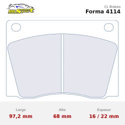 Set pastillas CL Brakes 4114T16 eje delantero para Jaguar E-Type, Ac Cobra, Aston Martin DB5/DB6 y Volvo Amazon/P1800