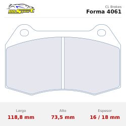 Set pastillas CL Brakes 4061T18 eje delantero para Nissan 350Z Z33/Skyline R32…, BMW M5 E34 y Maserati 3200/4200