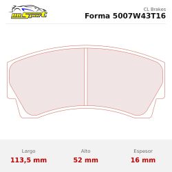 Set pastillas CL Brakes 5007W43T16 eje delantero y trasero para Peugeot 106/206/207 y Subaru Impreza