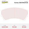 Set pastillas CL Brakes 5007W43T16 eje delantero y trasero para Peugeot 106/206/207 y Subaru Impreza