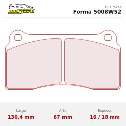 Set pastillas CL Brakes 5008W52T18 eje delantero y trasero para Lamborghini Diablo…, Aston Martin Vanquish y Audi R8 4S…