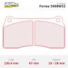 Set pastillas CL Brakes 5008W52T18 eje delantero y trasero para Lamborghini Diablo…, Aston Martin Vanquish y Audi R8 4S…