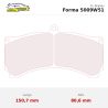 Set pastillas CL Brakes 5009W51T18 eje delantero para Peugeot 308/RCZ, Peugeot 308 Cup y Peugeot Rcz Cup