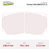 Set pastillas CL Brakes 5011W61T17.5 eje delantero y trasero para Mitsubishi Lancer EVO 10… y Fiat Grande Punto 199…