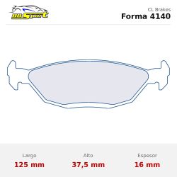 Set pastillas CL Brakes 4140 eje trasero para BMW Serie 3 E30/Serie 5 E28