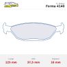 Set pastillas CL Brakes 4140 eje trasero para BMW Serie 3 E30/Serie 5 E28