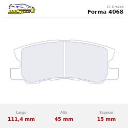 Set pastillas CL Brakes 4068 eje trasero para Mitsubishi Pajero