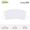 Set pastillas CL Brakes 4068 eje trasero para Mitsubishi Pajero