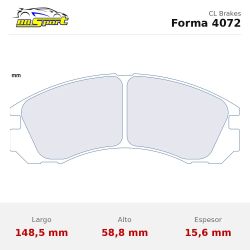 Set pastillas CL Brakes 4072 eje delantero para Mitsubishi FTO/Lancer EVO 1-2-3/Lancer EVO 4-5-6/Pajero