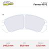 Set pastillas CL Brakes 4072 eje delantero para Mitsubishi FTO/Lancer EVO 1-2-3/Lancer EVO 4-5-6/Pajero