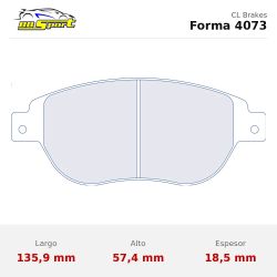 Set pastillas CL Brakes 4073 eje delantero para Peugeot 206 y Abarth 500
