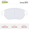 Set pastillas CL Brakes 4073 eje delantero para Peugeot 206 y Abarth 500