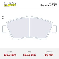 Set pastillas CL Brakes 4077 eje delantero para Honda Civic MK6 EK-EM