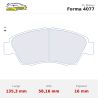 Set pastillas CL Brakes 4077 eje delantero para Honda Civic MK6 EK-EM