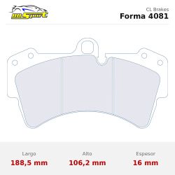 Set pastillas CL Brakes 4081 eje delantero para Porsche Cayenne 9PA