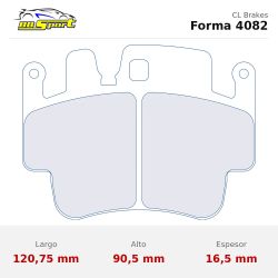 Set pastillas CL Brakes 4082 eje delantero y trasero para Porsche 911 996/Boxster 986