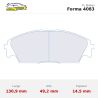 Set pastillas CL Brakes 4083 eje delantero para Honda Civic MK4 ED-EF