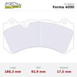 Set pastillas CL Brakes 4090 eje delantero para Mercedes-Benz Clase C W204…, Aston Martin DB11 y Audi A6/S6/RS6 C6 4F