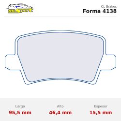 Set pastillas CL Brakes 4138 eje trasero para Honda Civic Type R FN2