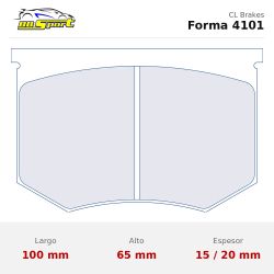 Set pastillas CL Brakes 4101T20 eje trasero para Ac Cobra y Ford GT40