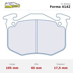 Set pastillas CL Brakes 4142 eje delantero y trasero para Renault R5 y Alpine A310