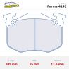 Set pastillas CL Brakes 4142 eje delantero y trasero para Renault R5 y Alpine A310