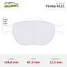 Set pastillas CL Brakes 4121 eje delantero para Ford Fiesta/Focus