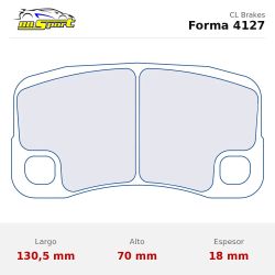 Set pastillas CL Brakes 4127 eje trasero para Porsche 911 997