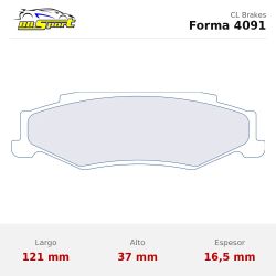 Set pastillas CL Brakes 4091 eje trasero para Chevrolet Corvette C5/Corvette C6