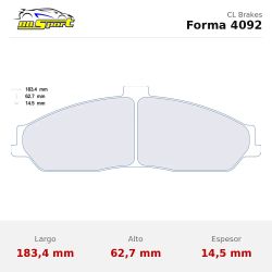 Set pastillas CL Brakes 4092 eje delantero para Chevrolet Corvette C5/Corvette C6