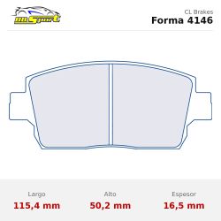 Set pastillas CL Brakes 4146 eje delantero para Toyota Yaris XP10