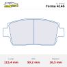 Set pastillas CL Brakes 4146 eje delantero para Toyota Yaris XP10