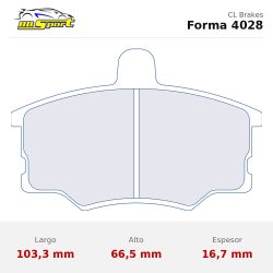 Set pastillas CL Brakes 4028 eje delantero para Fiat Barchetta/Punto