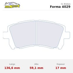 Set pastillas CL Brakes 4029 eje delantero para Subaru Impreza