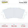 Set pastillas CL Brakes 4029 eje delantero para Subaru Impreza