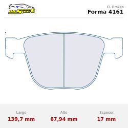 Set pastillas CL Brakes 4161 eje trasero para BMW M3 E9X