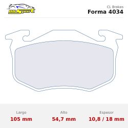 Set pastillas CL Brakes 4034T11 eje trasero para Peugeot 106/205/206/207…, Alpine A310/A610/GTA y Citroën Saxo/ZX
