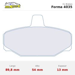 Set pastillas CL Brakes 4035 eje trasero para Tvr Chimaera/Griffith/Sagaris/T350…, Ac Cobra/Superblower y Caterham Seven