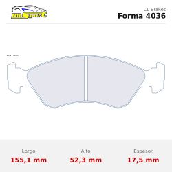 Set pastillas CL Brakes 4036 eje delantero para Vauxhall Astra