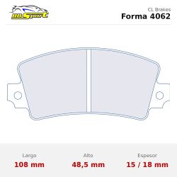 Set pastillas CL Brakes 4062T18 eje delantero y trasero para Alpine A110/A310 y Talbot Samba