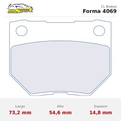 Set pastillas CL Brakes 4069 eje trasero para Nissan 300ZX Z32/Skyline R32 y Subaru Impreza